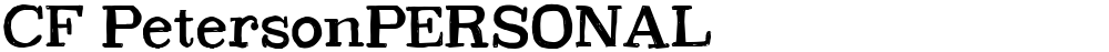 CF PetersonPERSONAL