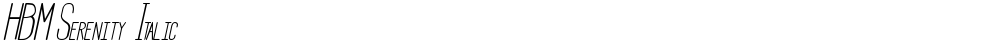 HBM Serenity Italic
