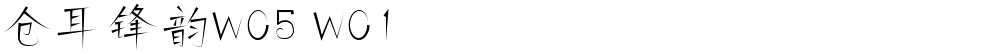 仓耳锋韵W05 W01