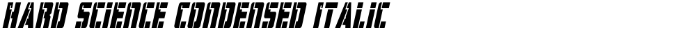 Hard Science Condensed Italic
