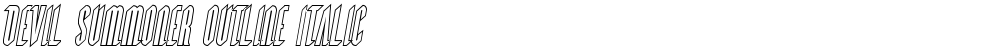 Devil Summoner Outline Italic