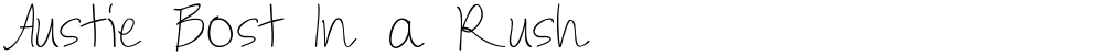 Austie Bost In a Rush