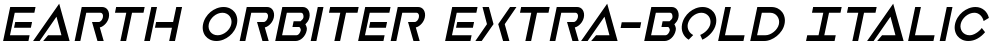 Earth Orbiter Extra-Bold Italic