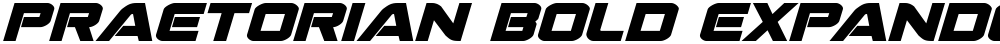 Praetorian Bold Expanded Italic