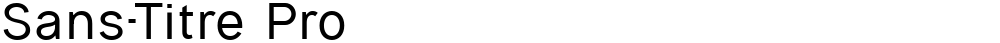 Sans-Titre Pro