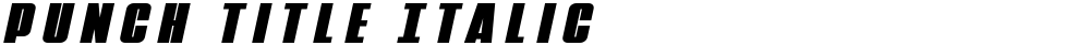 Punch Title Italic