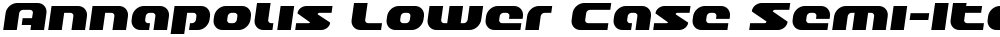Annapolis Lower Case Semi-Italic