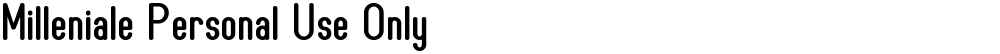 Milleniale Personal Use Only