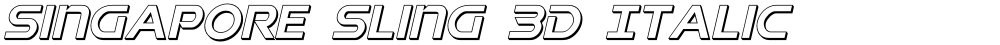 Singapore Sling 3D Italic