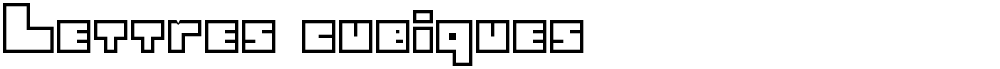 Lettres cubiques