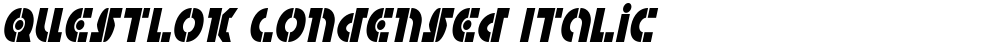 Questlok Condensed Italic