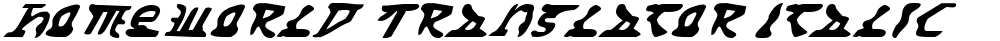 Homeworld Translator Italic