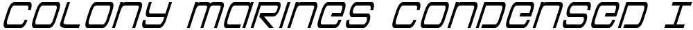 Colony Marines Condensed Italic