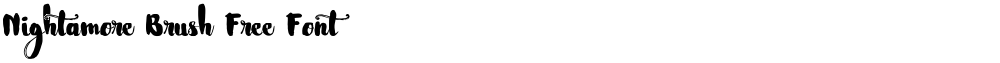 Nightamore Brush Free Font