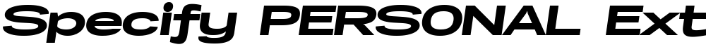 Specify PERSONAL Extraexpanded