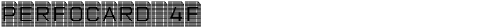 Perfocard 4F