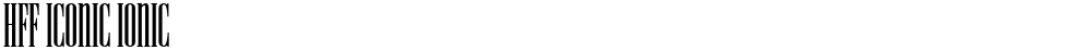 HFF Iconic Ionic