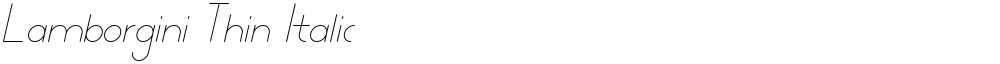 Lamborgini Thin Italic