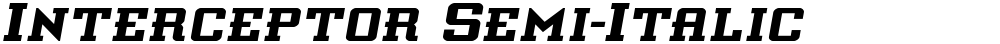 Interceptor Semi-Italic