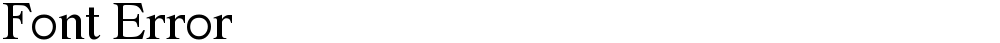 Font Error