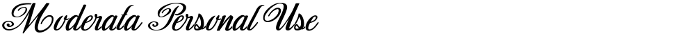 Moderata Personal Use