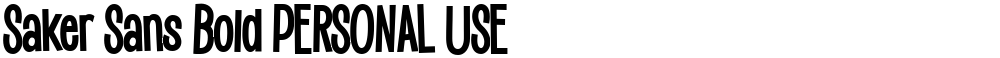 Saker Sans Bold PERSONAL USE