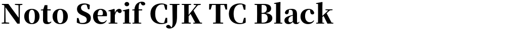Noto Serif CJK TC Black