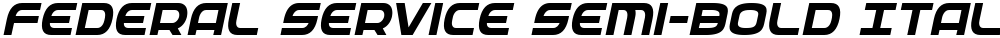 Federal Service Semi-Bold Italic