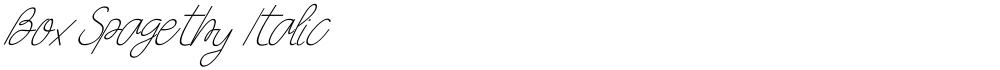 Box Spagethy Italic
