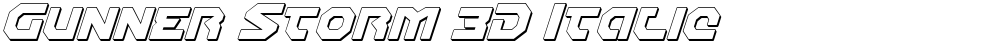 Gunner Storm 3D Italic