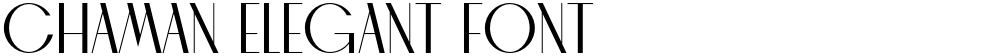 CHAMAN ELEGANT FONT