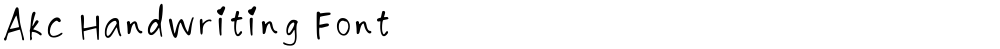 Akc Handwriting Font