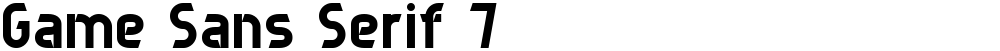 Game Sans Serif 7
