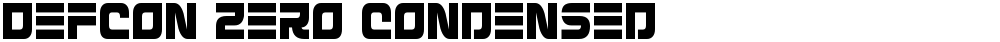Defcon Zero Condensed