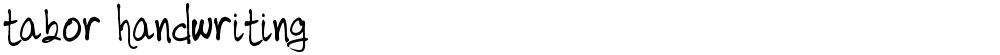 tabor handwriting