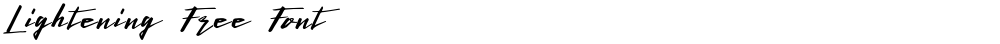 Lightening Free Font