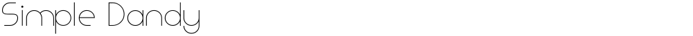 Simple Dandy