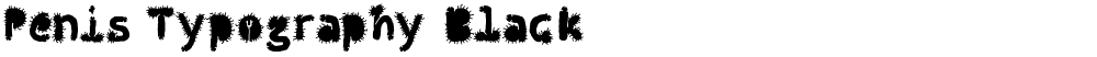 Penis Typography Black