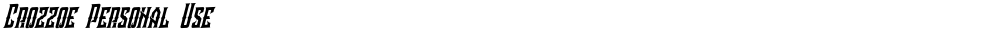 Crozzoe Personal Use