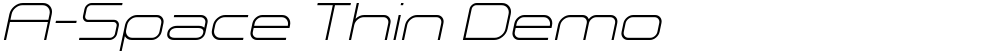 A-Space Thin Demo