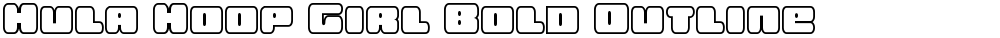 Hula Hoop Girl Bold Outline