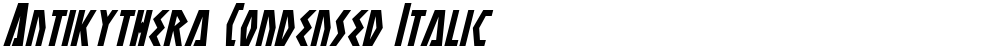 Antikythera Condensed Italic