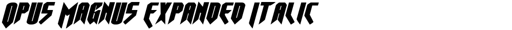 Opus Magnus Expanded Italic