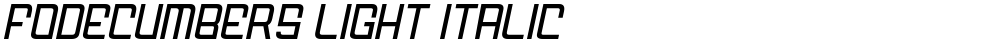 FODECUMBERS LIGHT ITALIC