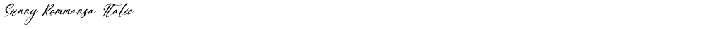 Sunny Rommansa Italic