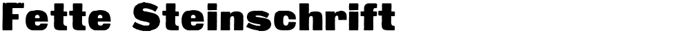 Fette Steinschrift
