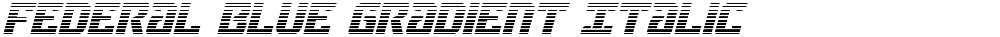 Federal Blue Gradient Italic