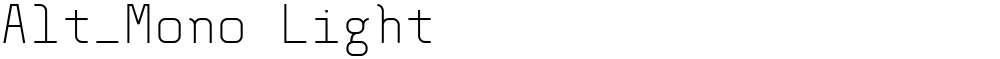 Alt_Mono Light