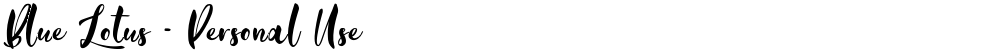 Blue Lotus - Personal Use